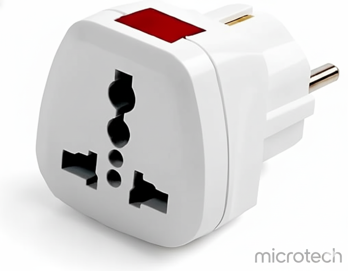 Triple plug with light front view