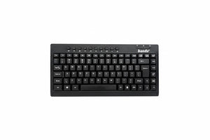 Black keyboard with 'bando' branding on a white background