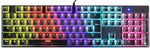 Colorful keyboard with RGB lighting on a black background