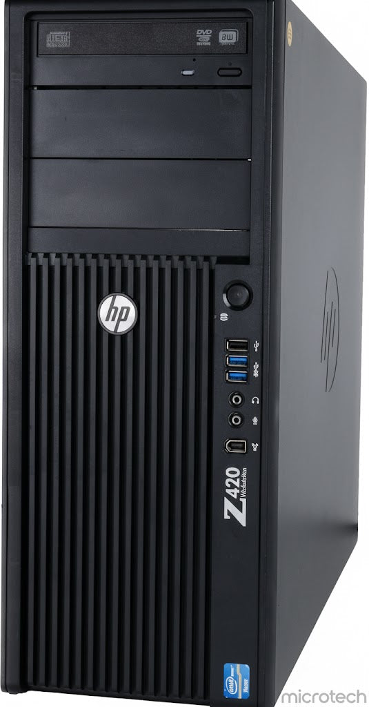محطة عمل HP Z420 بمعالج Intel Xeon E5-1603 / ذاكرة وصول عشوائي (RAM) سعة 16 جيجابايت