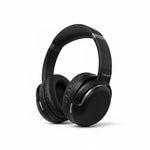 Black over-ear headphones on a white background