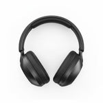 Black over-ear headphones on a white background