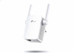 White Wi-Fi range extender with TP-Link logo on a white background
