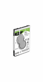 Seagate 1TB hard drive on a white background