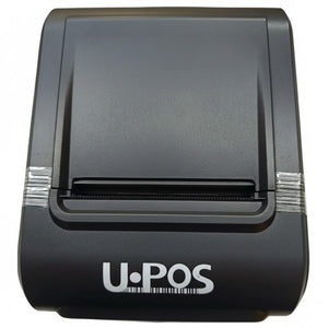 Front view of U.POS UP330 USB receipt printer showing paper slot