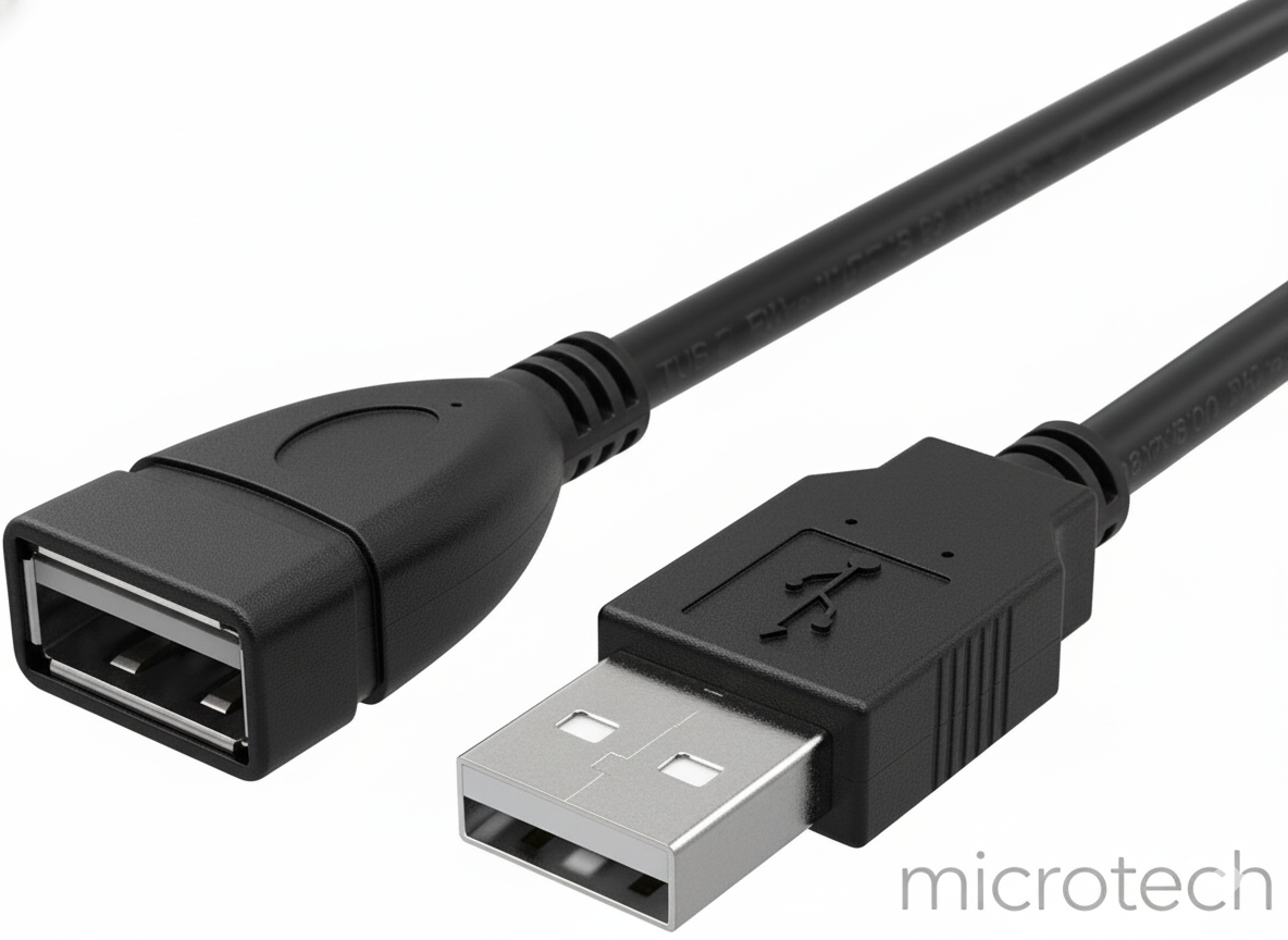 USB cable male to female 10 meter main front view