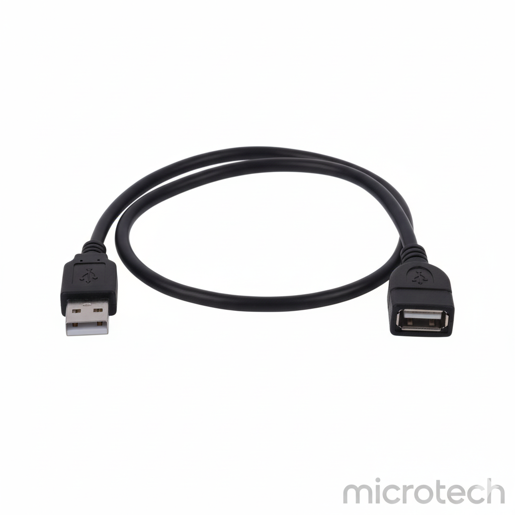 USB extension cable 1.5m front view