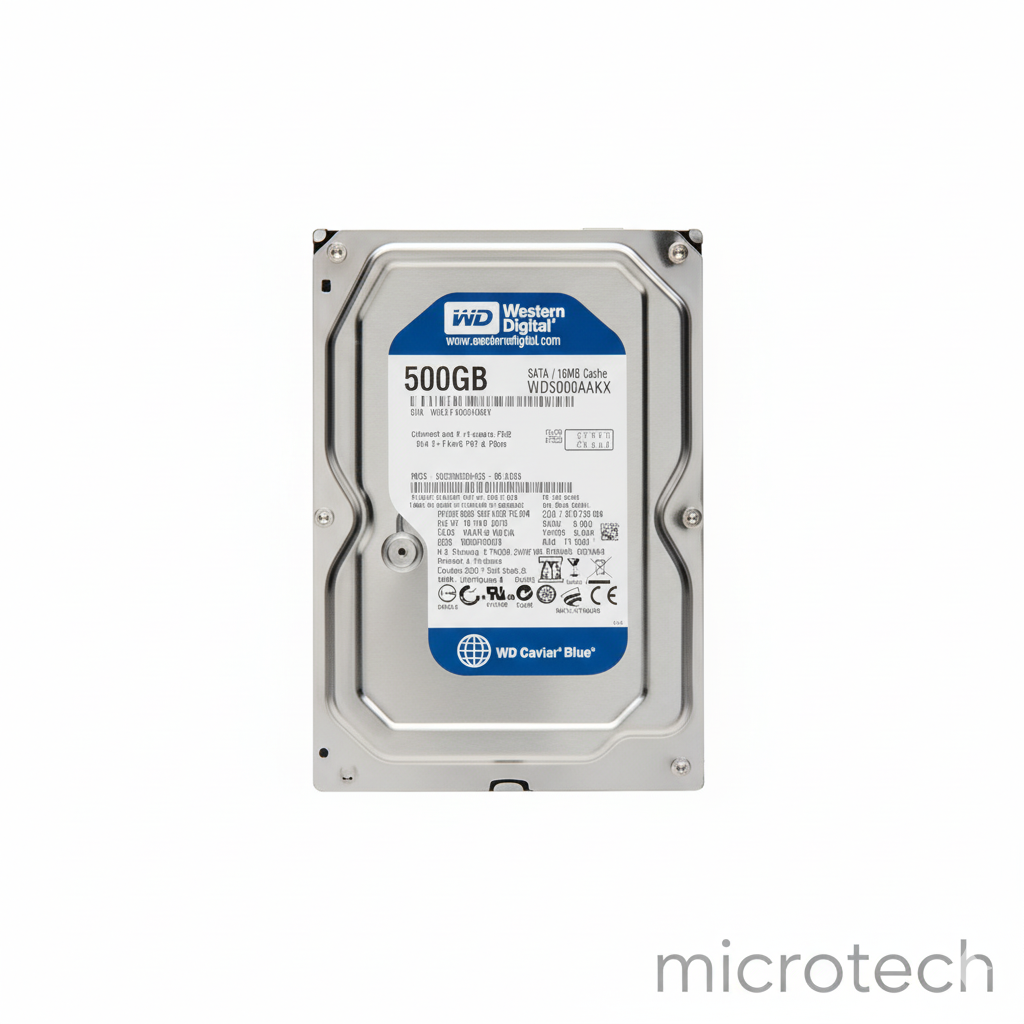 WD 500GB refurbished HDD front view