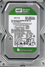 Main view of WD Green 500GB HDD used
