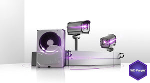 WD Purple 4TB used hard drive side view