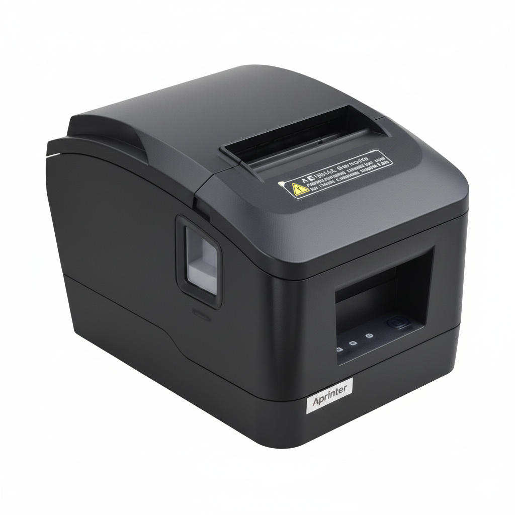 Front view of Xprinter XP-Q808K LAN receipt printer