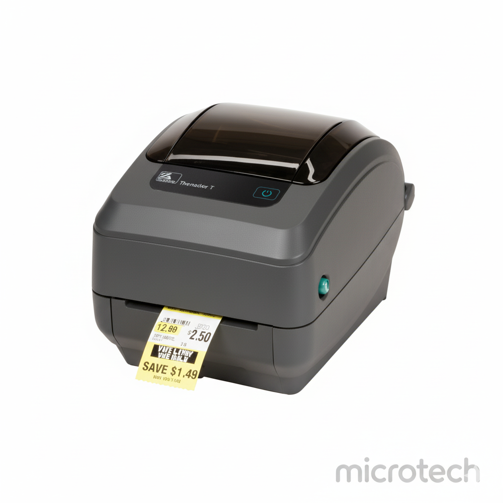 Front view of Zebra 420T barcode printer U