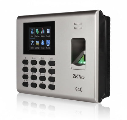 Side view of ZKTeco K40 fingerprint device