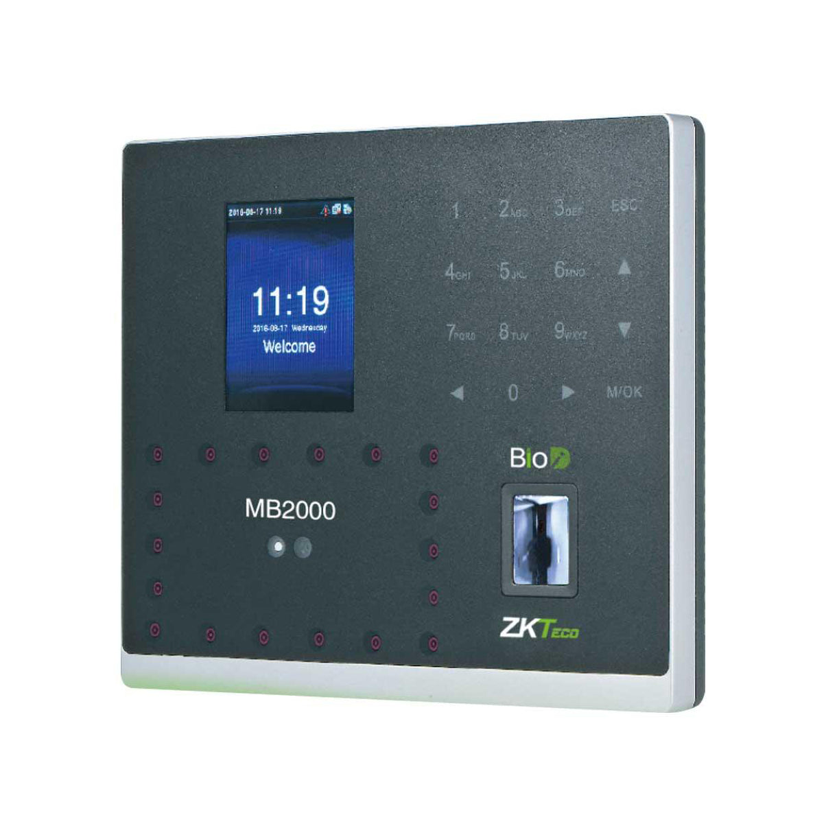 zkteco mb2000 fingerprint device side view